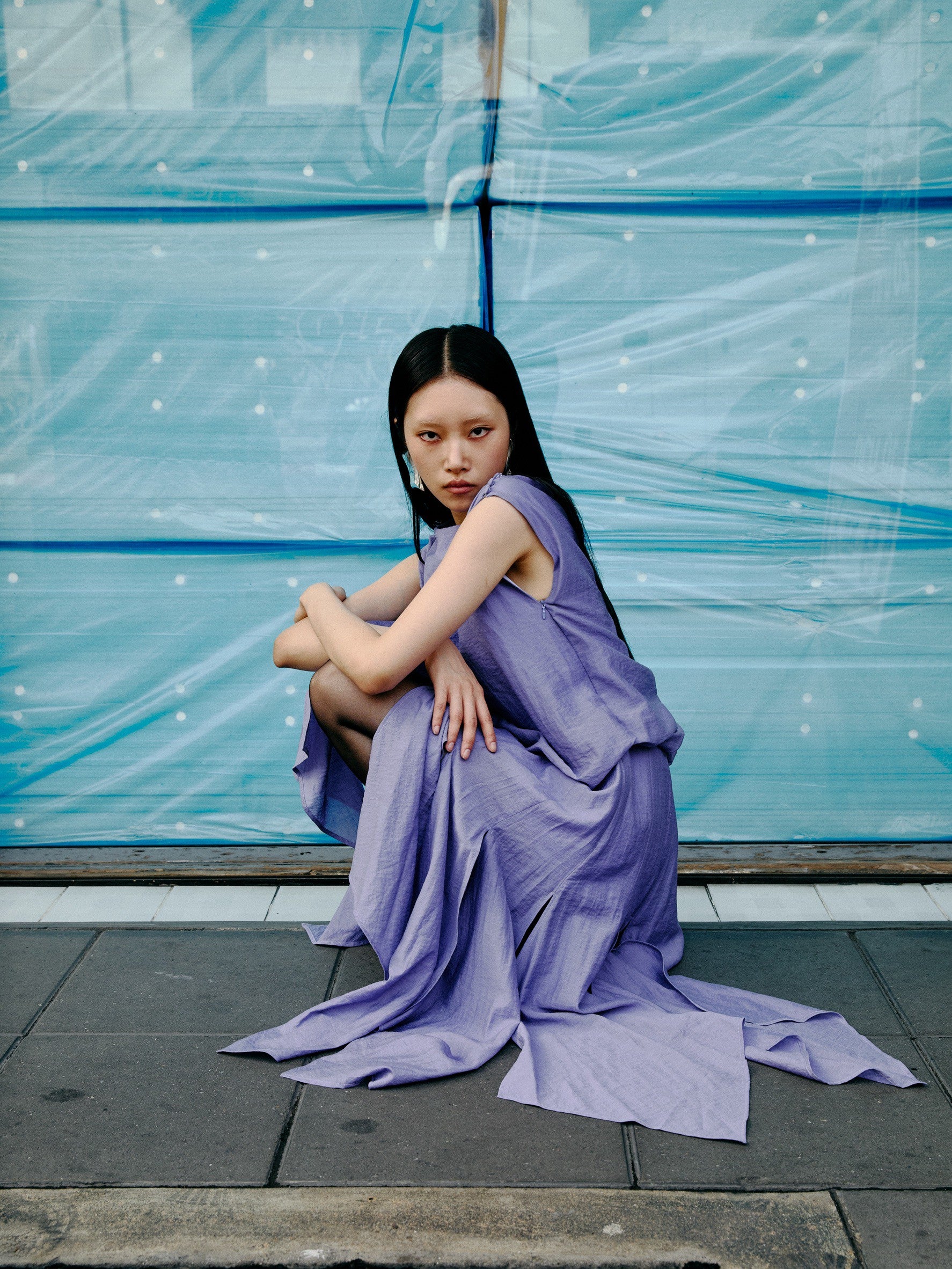 Soft Descent Draped Dress