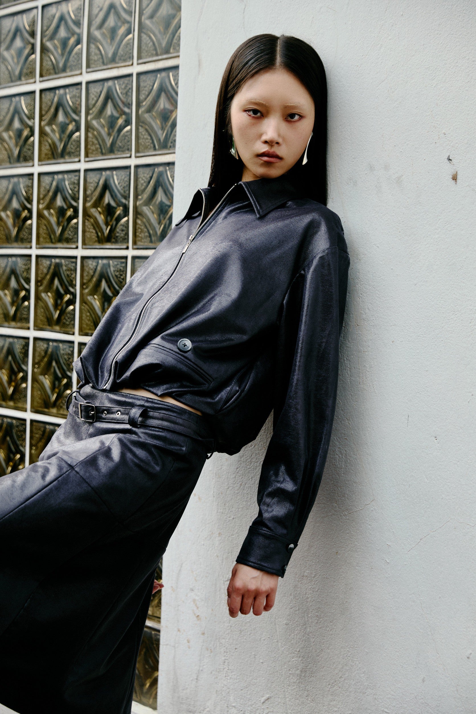 Lightweight Shimmer Zip Jacket