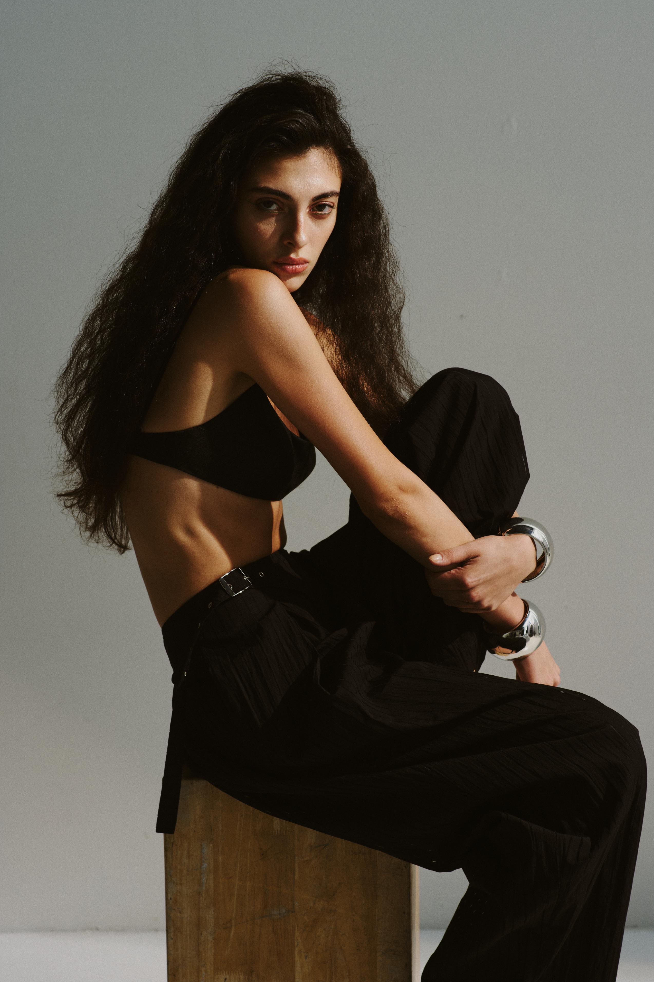 Strap-Detail Pleated Trousers