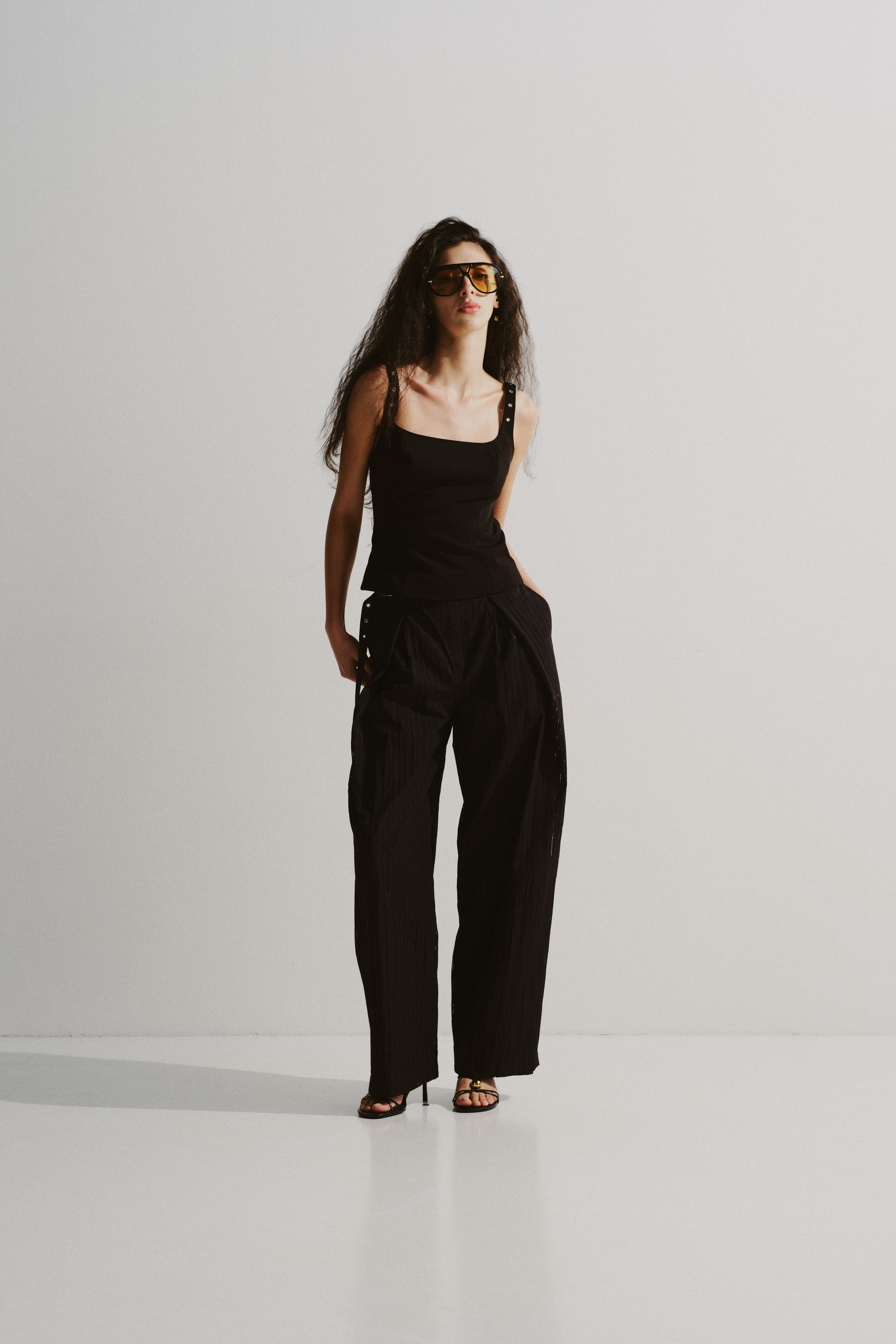 Stud Strap Open-Back Top