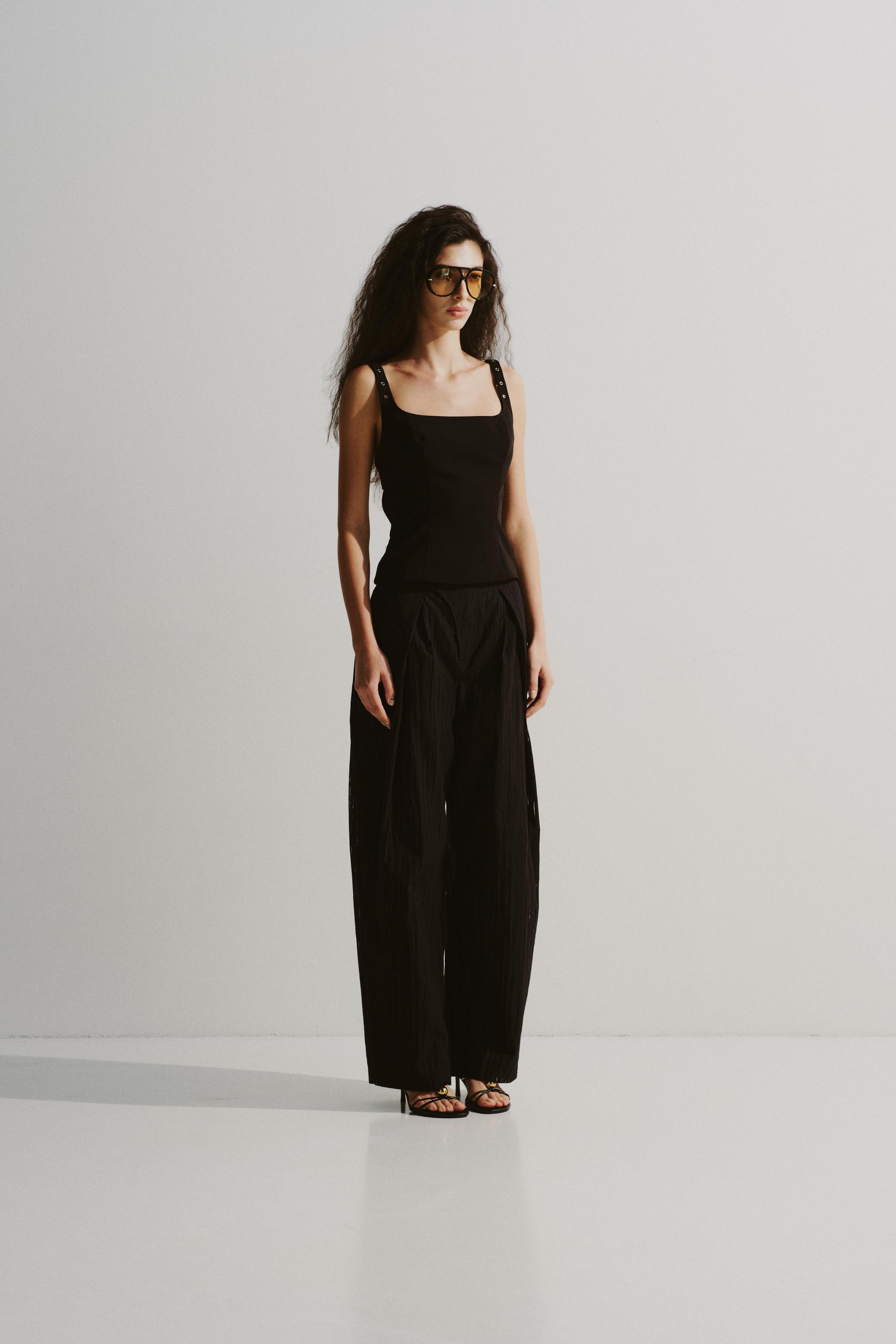 Stud Strap Open-Back Top
