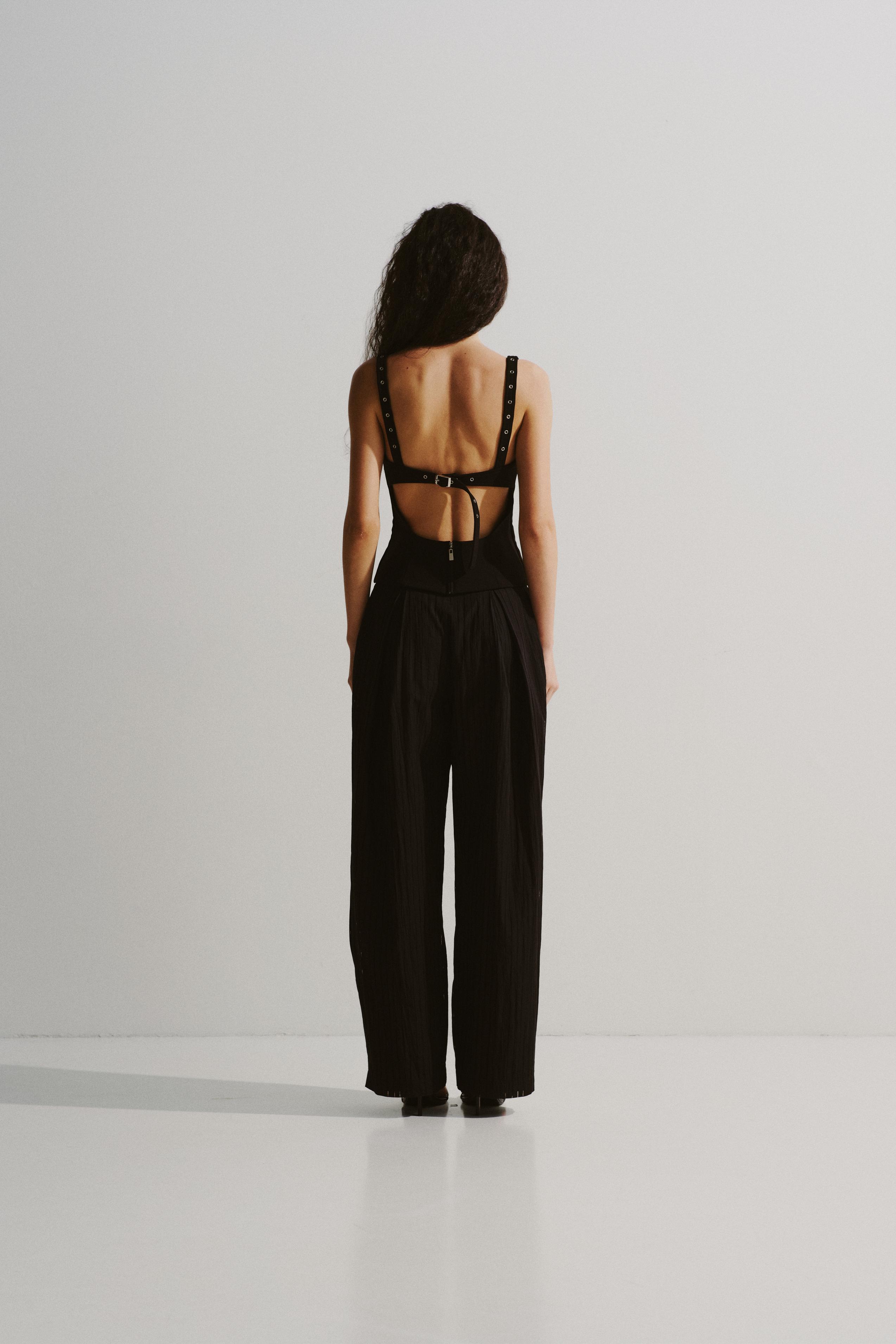 Stud Strap Open-Back Top