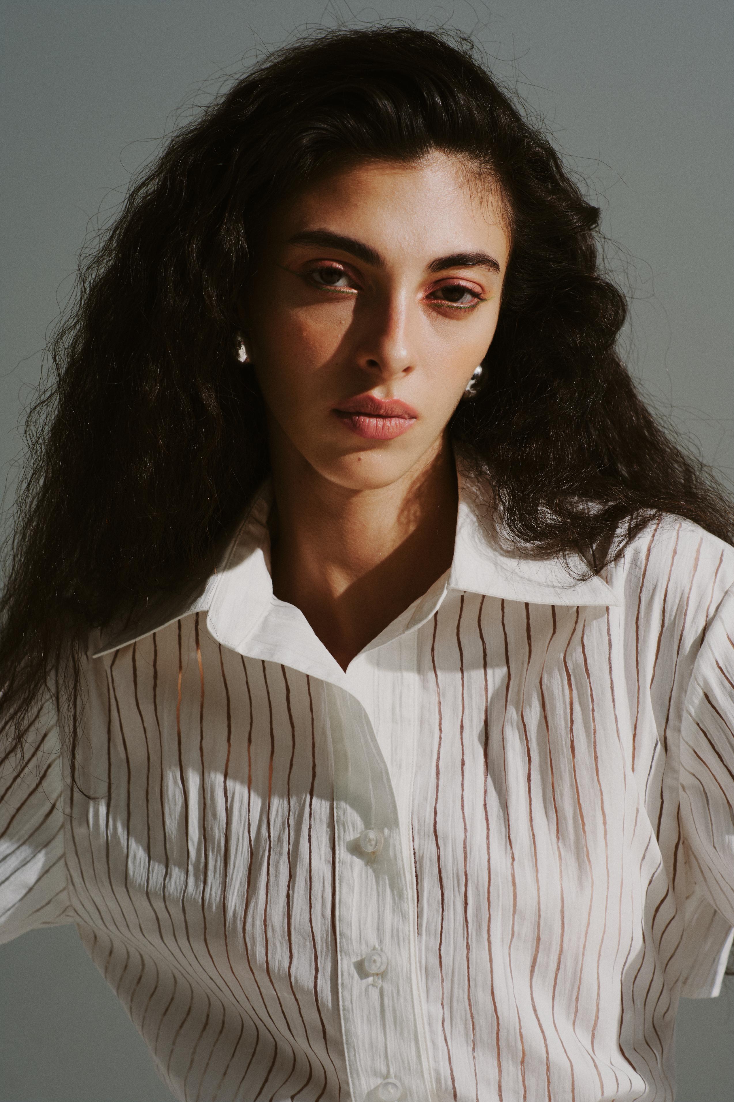 Belted Open-Back Shirt
