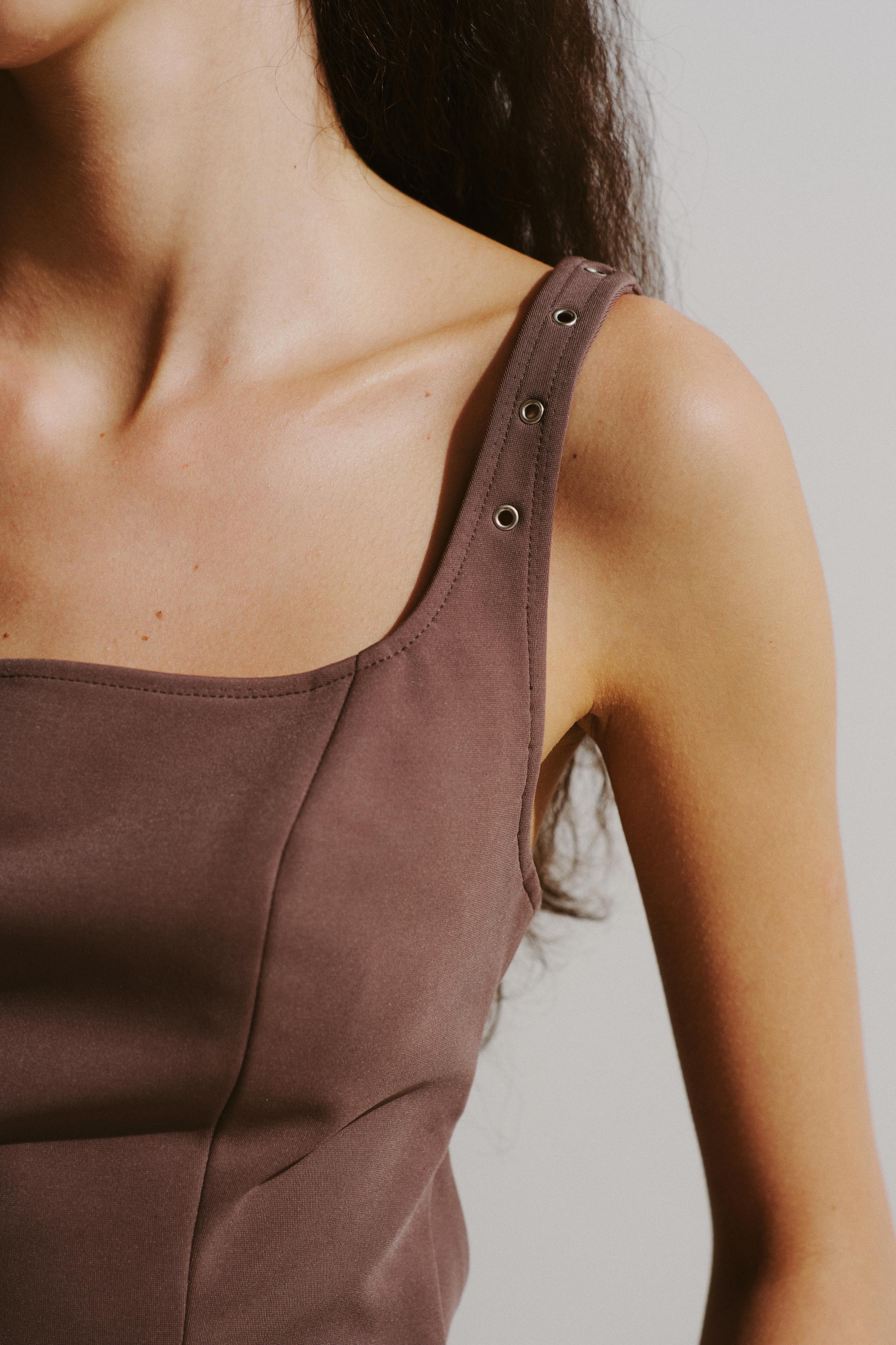 Stud Strap Open-Back Top