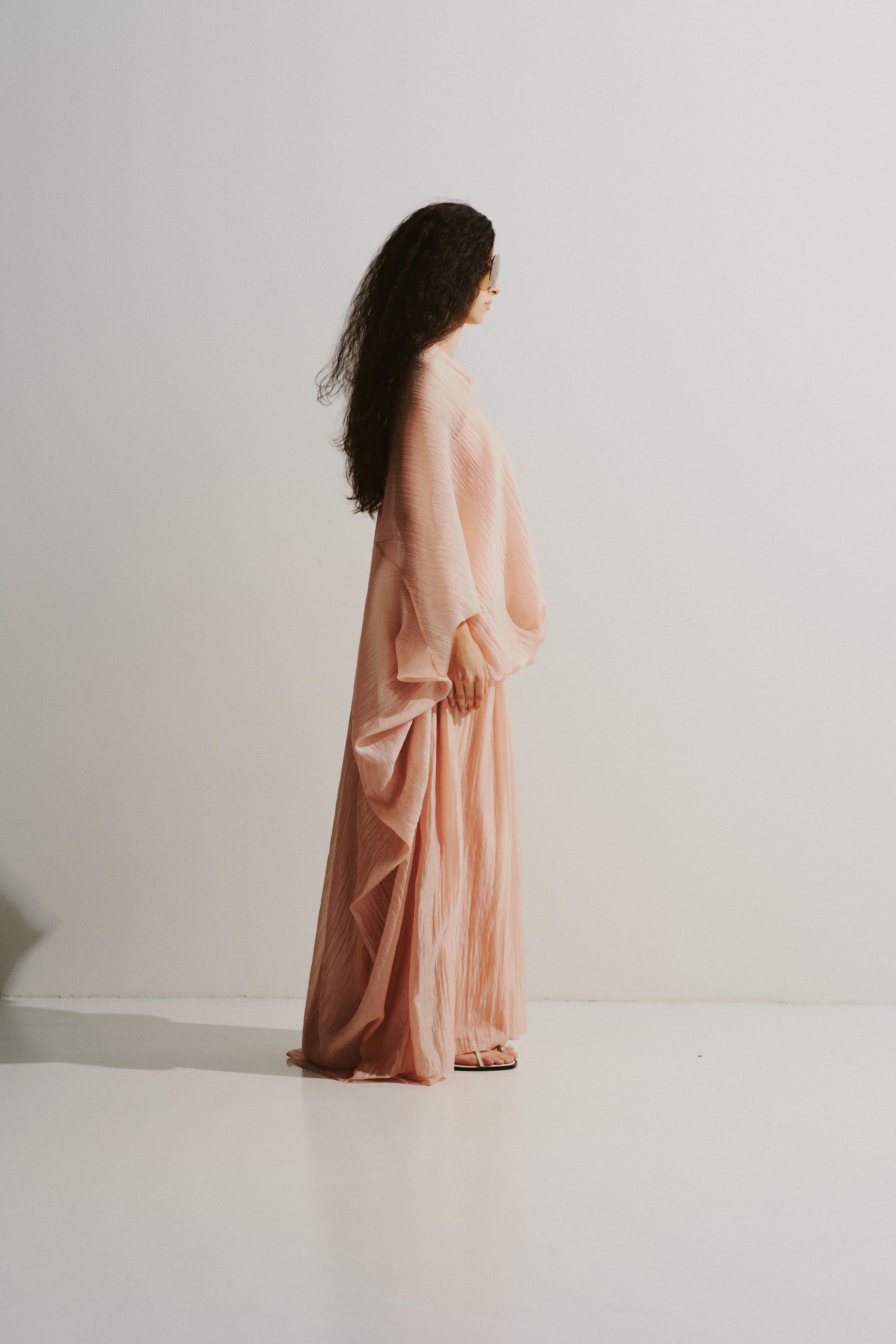 Soft Drape V-Back Dress