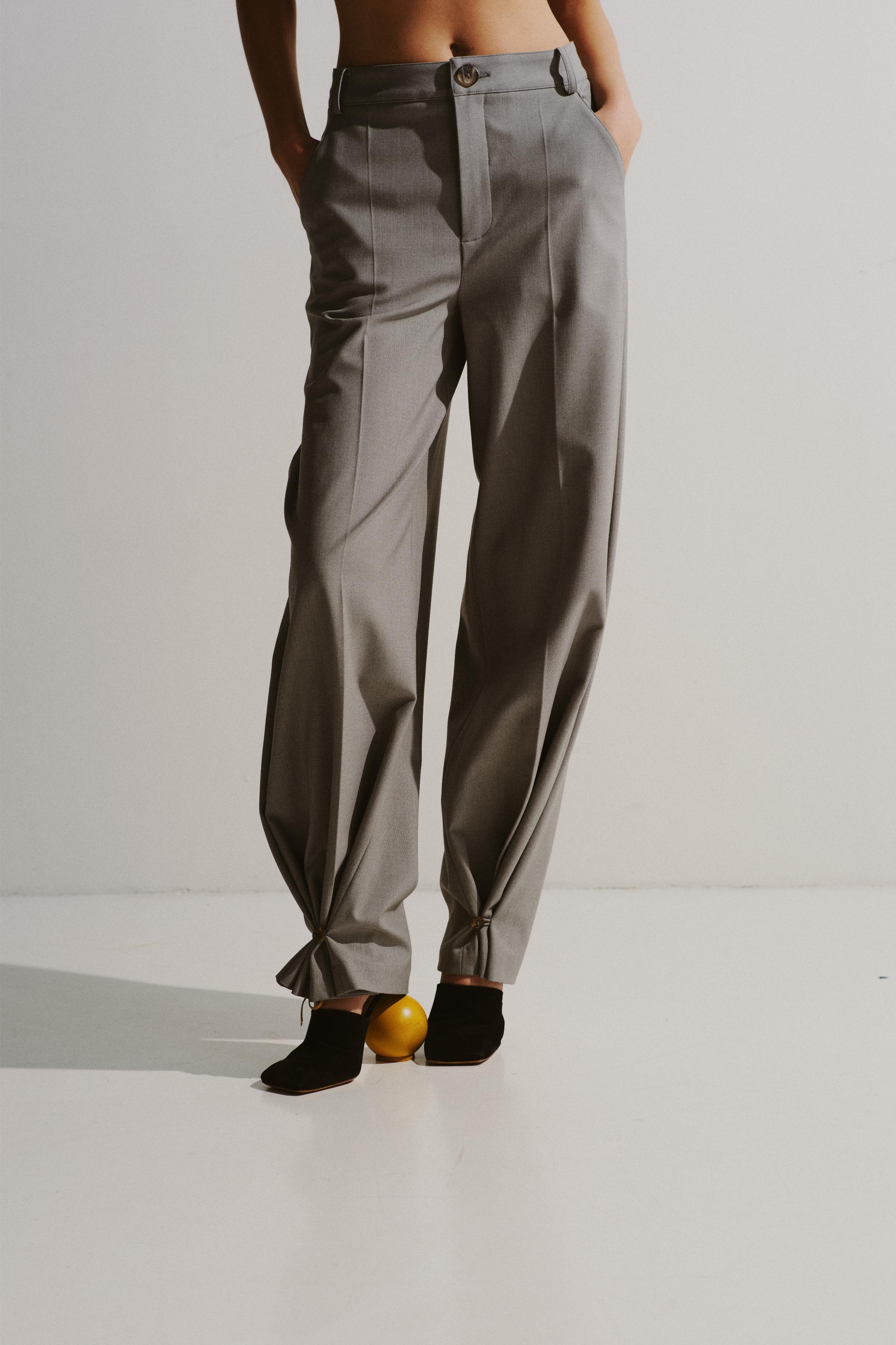 Tailored Pleat Detail Tapered Pants