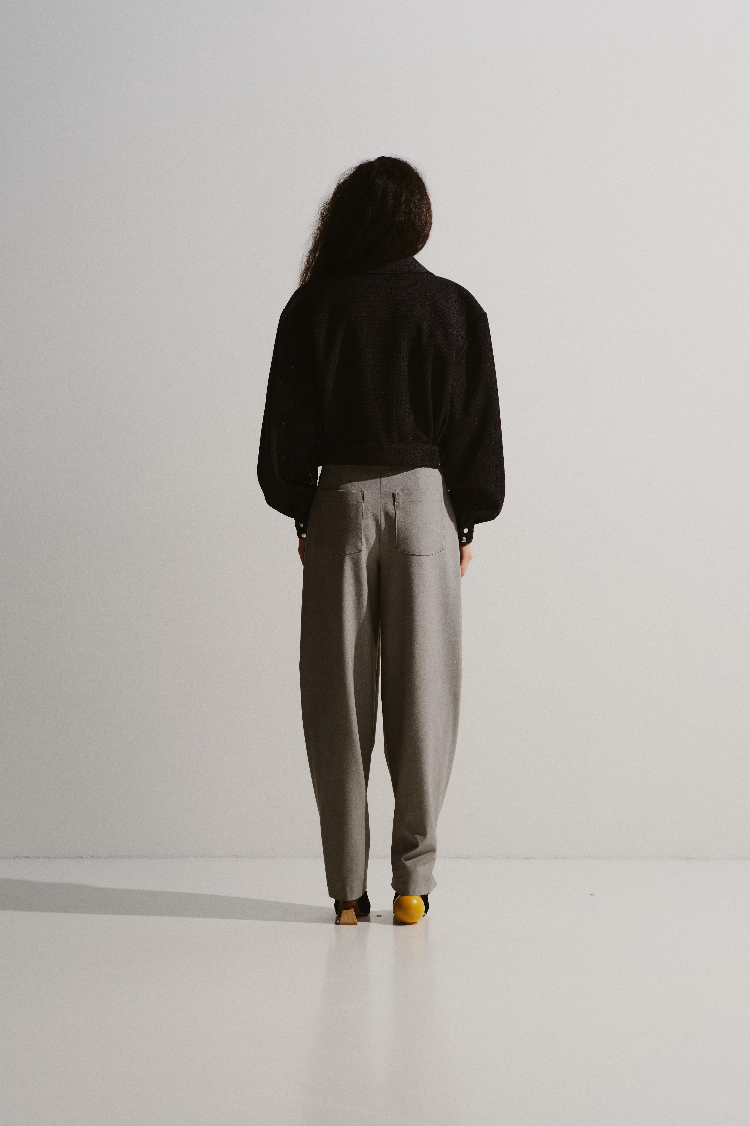 Tailored Pleat Detail Tapered Pants