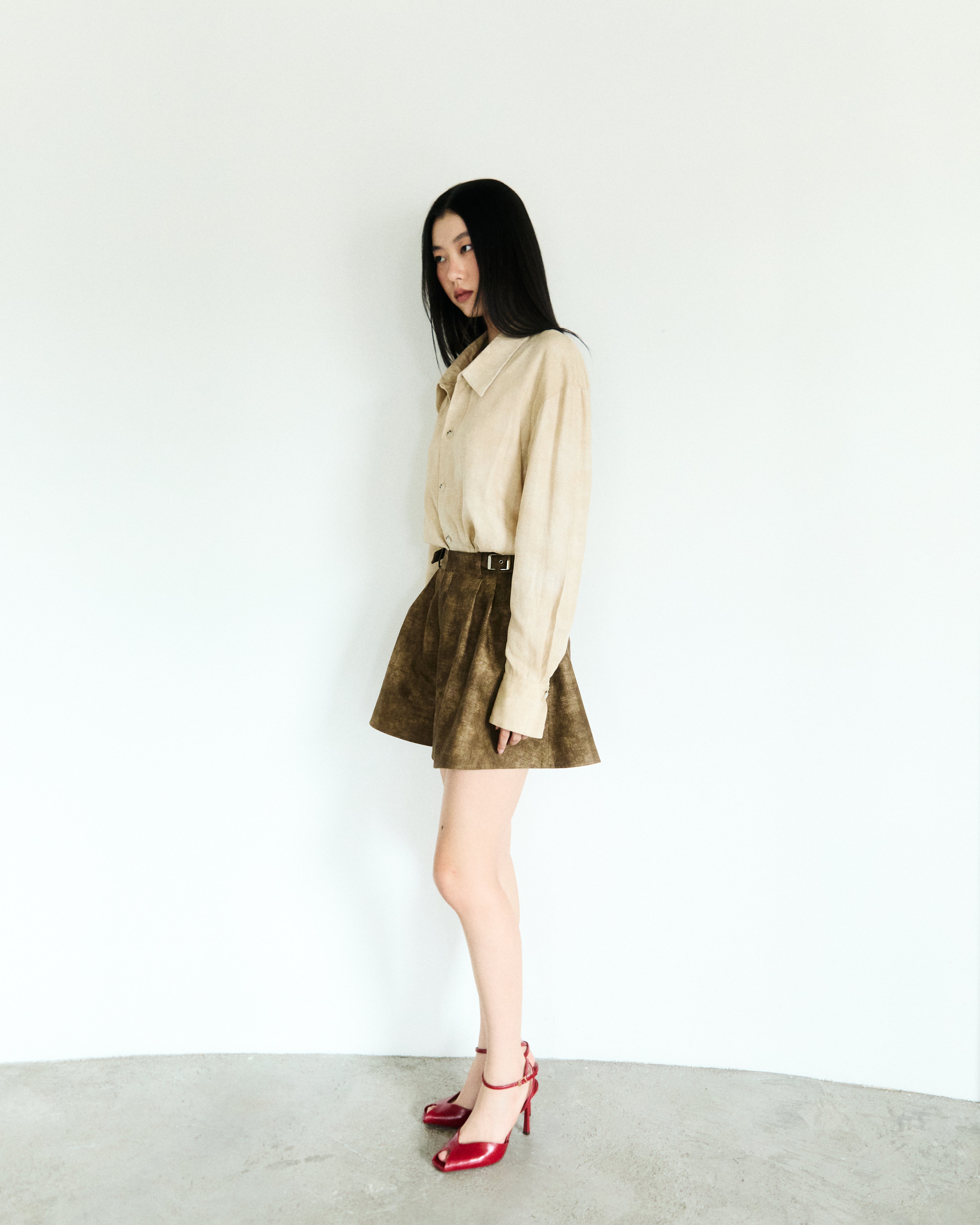 Linen Poppy Shorts