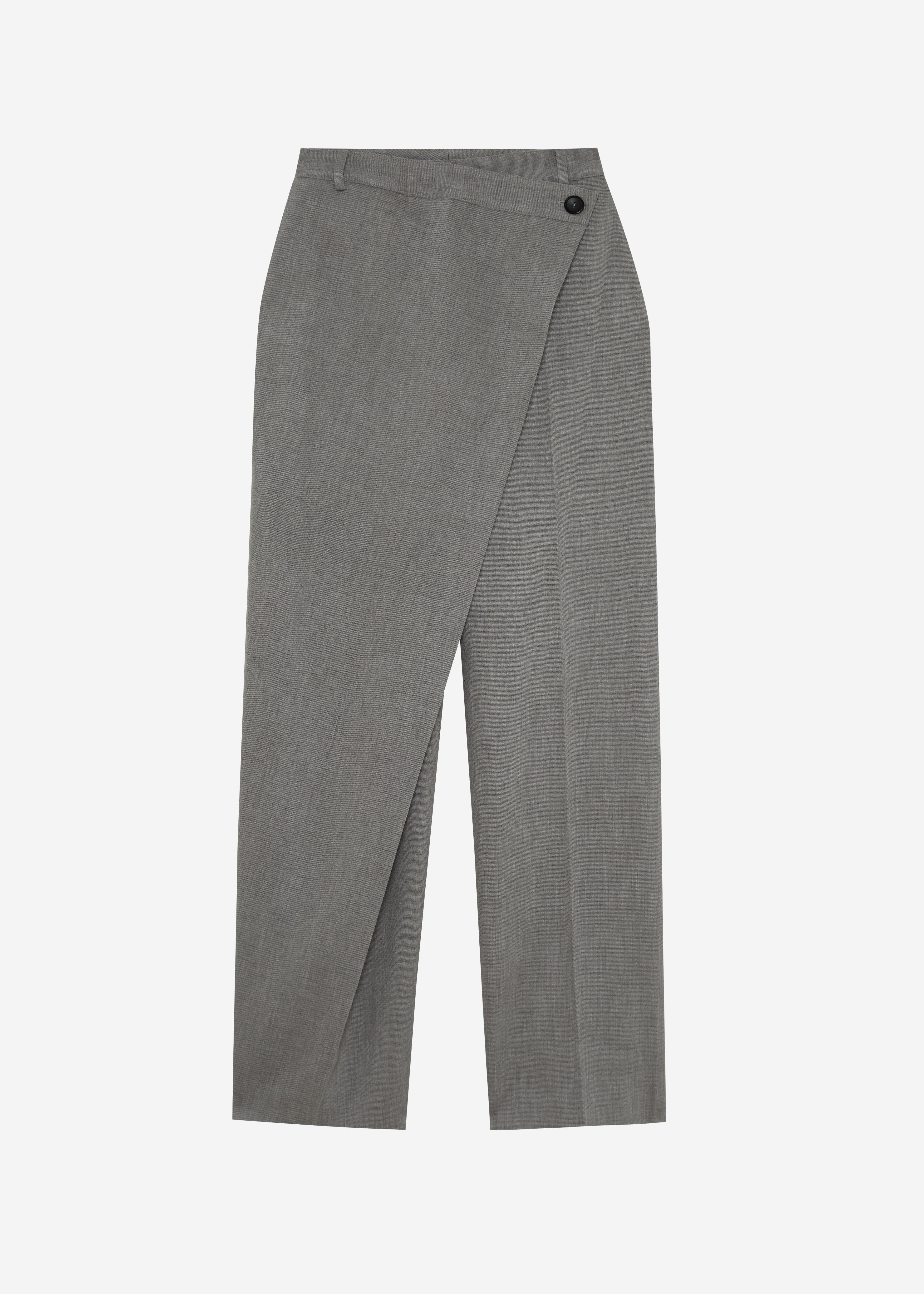 Layered Wrap-Panel Trousers
