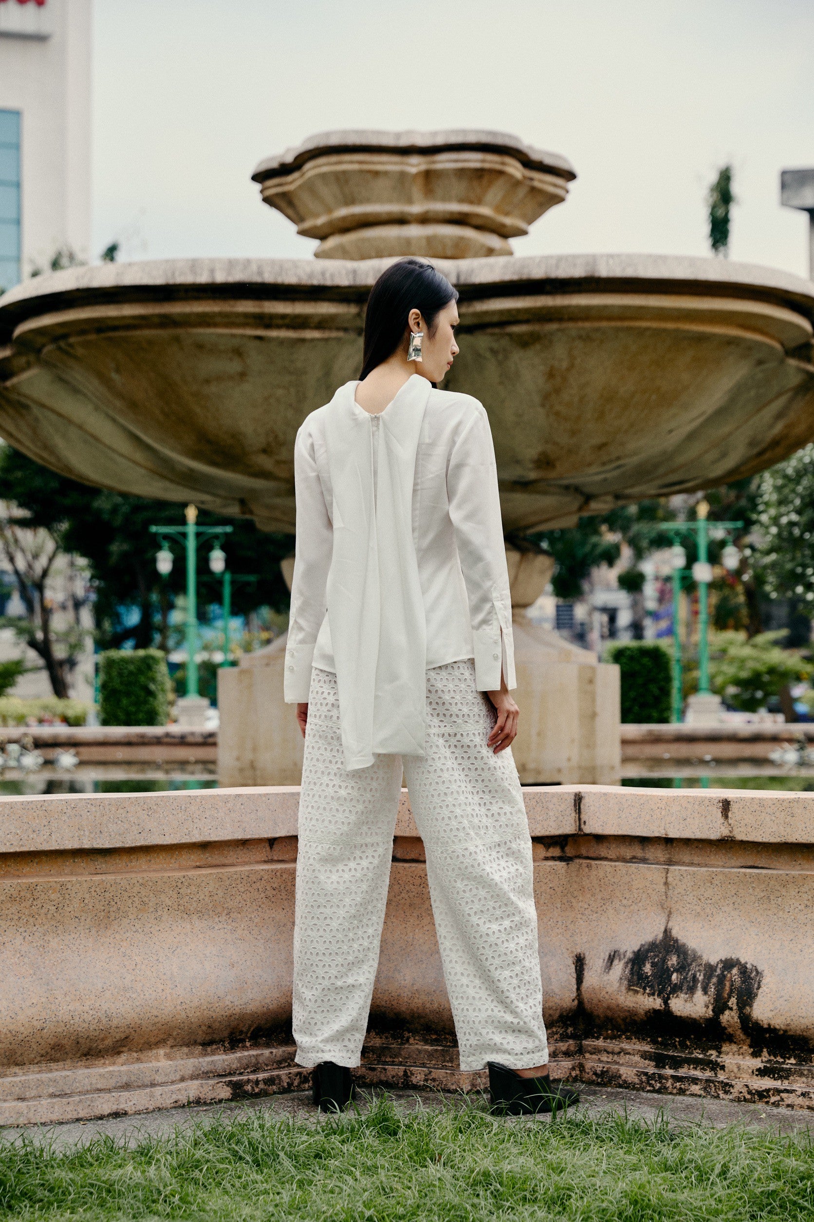 Back-tie blouse