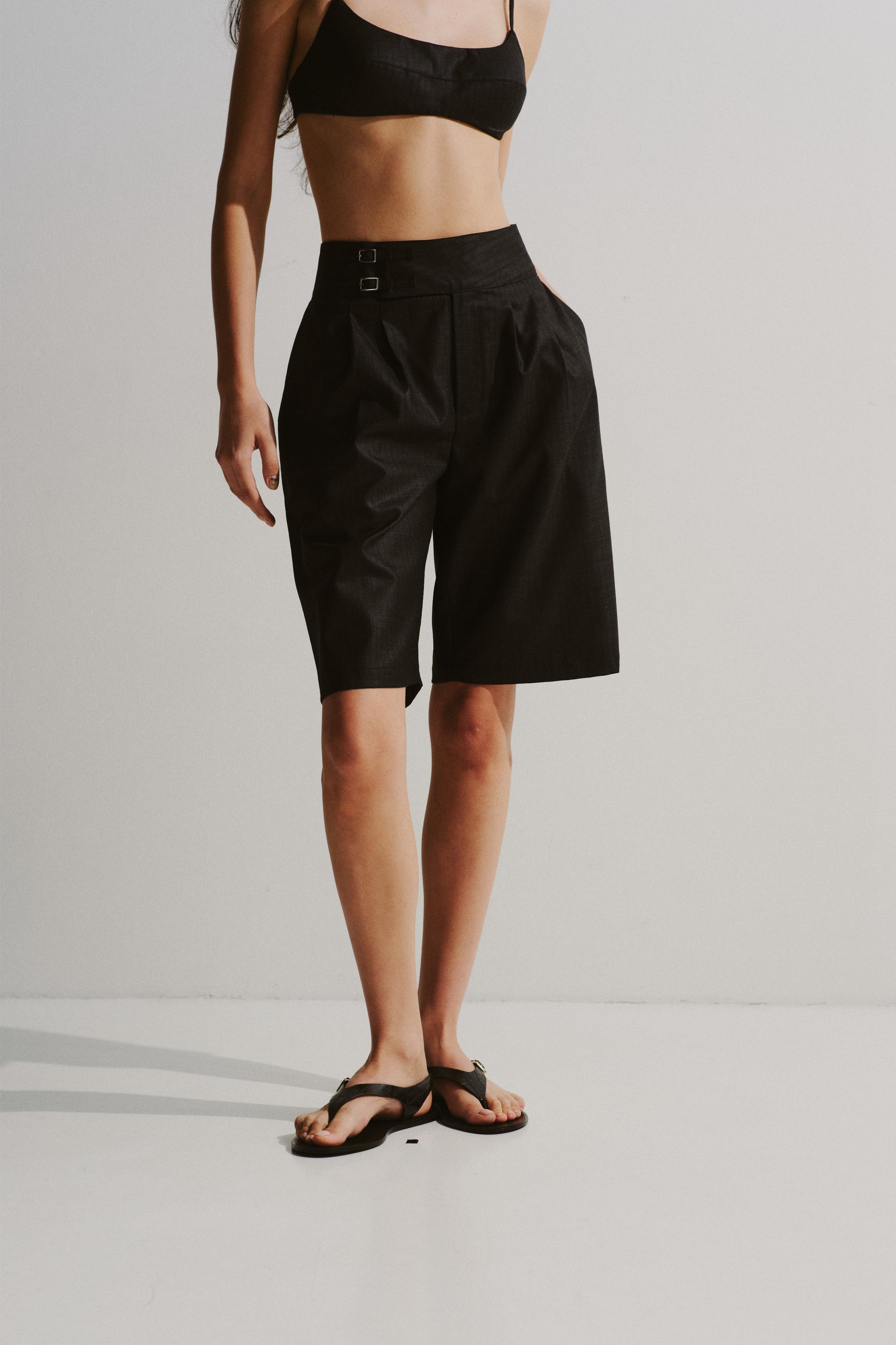 Buckled Culotte Shorts