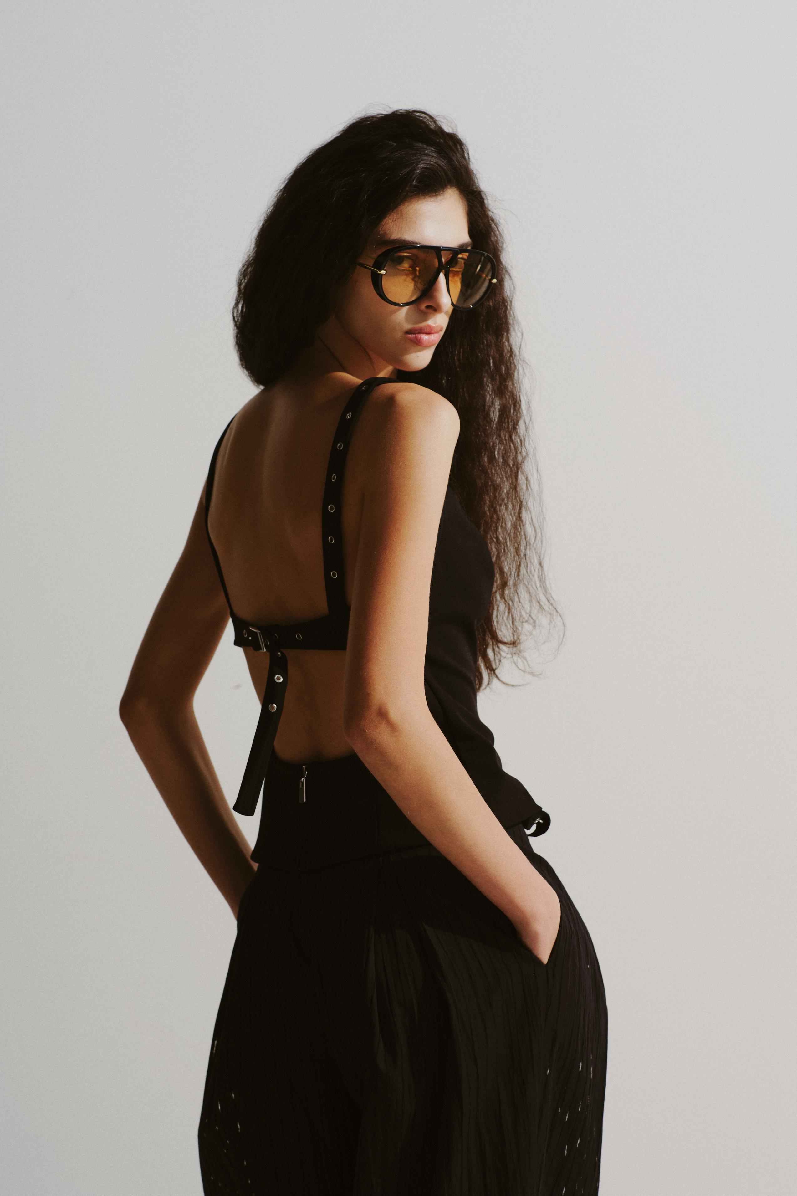 Stud Strap Open-Back Top