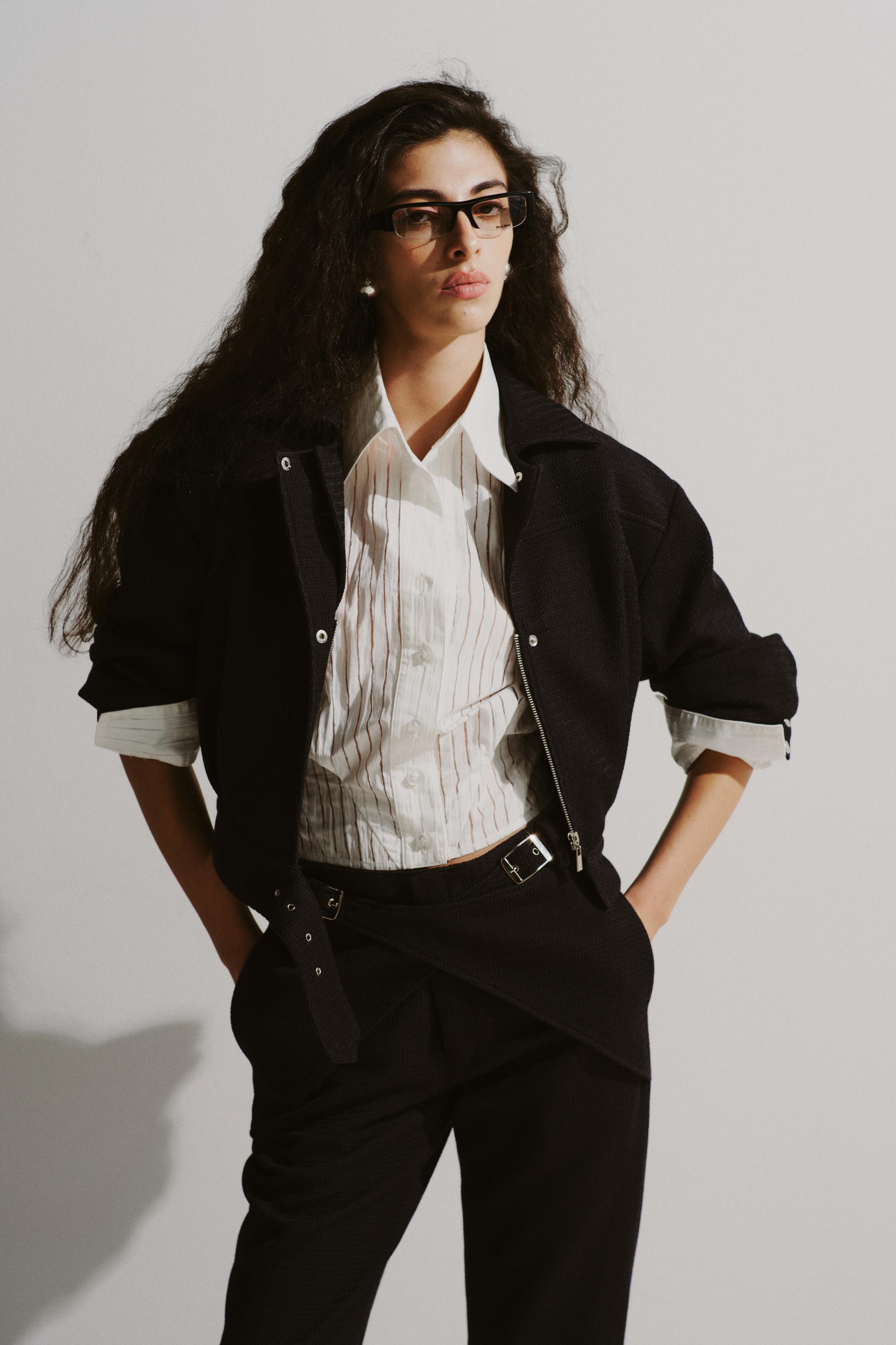 Belted Knit Cropped Jacket