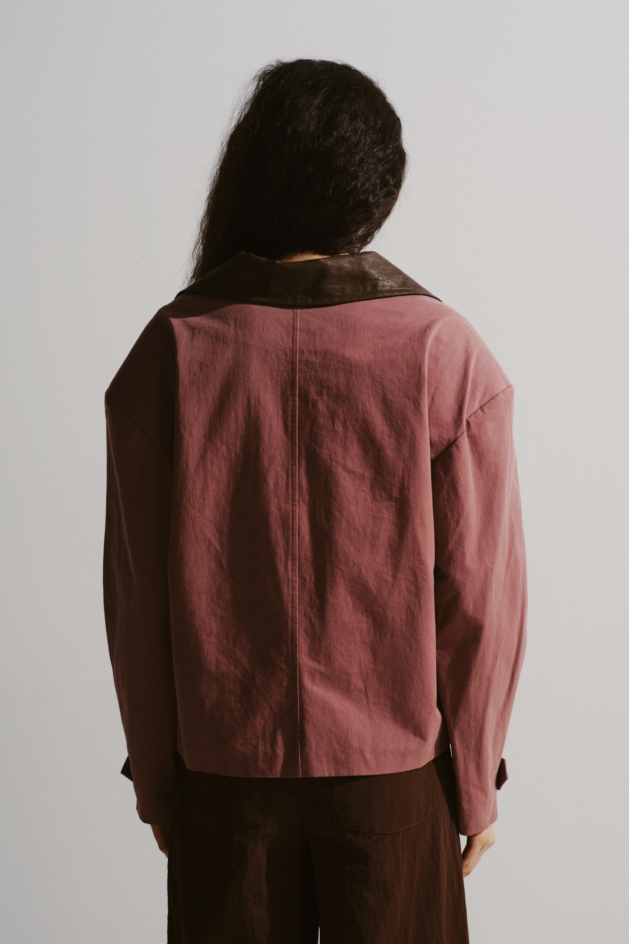 Contrast Collar Utility Jacket