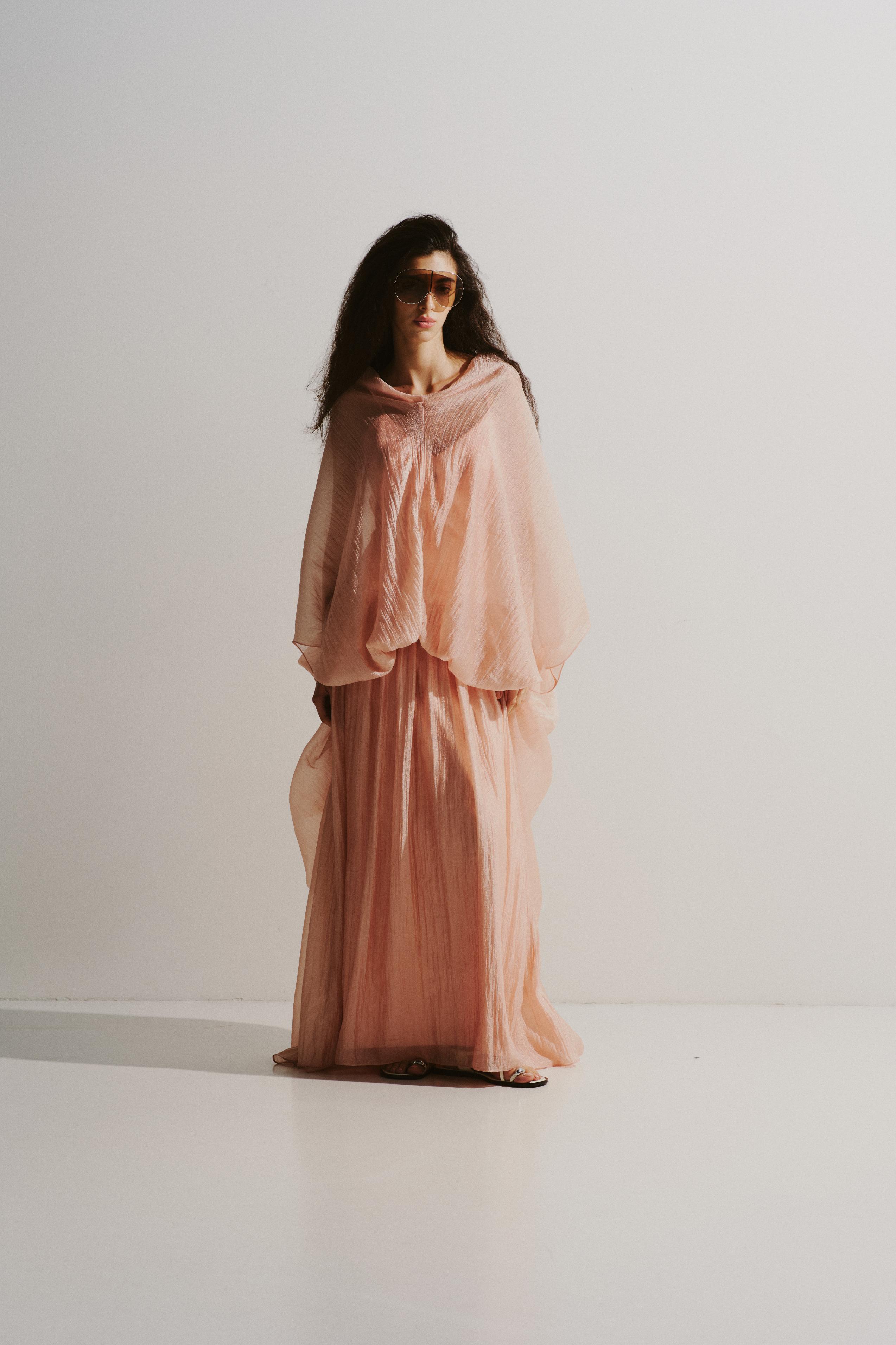 Soft Drape V-Back Dress
