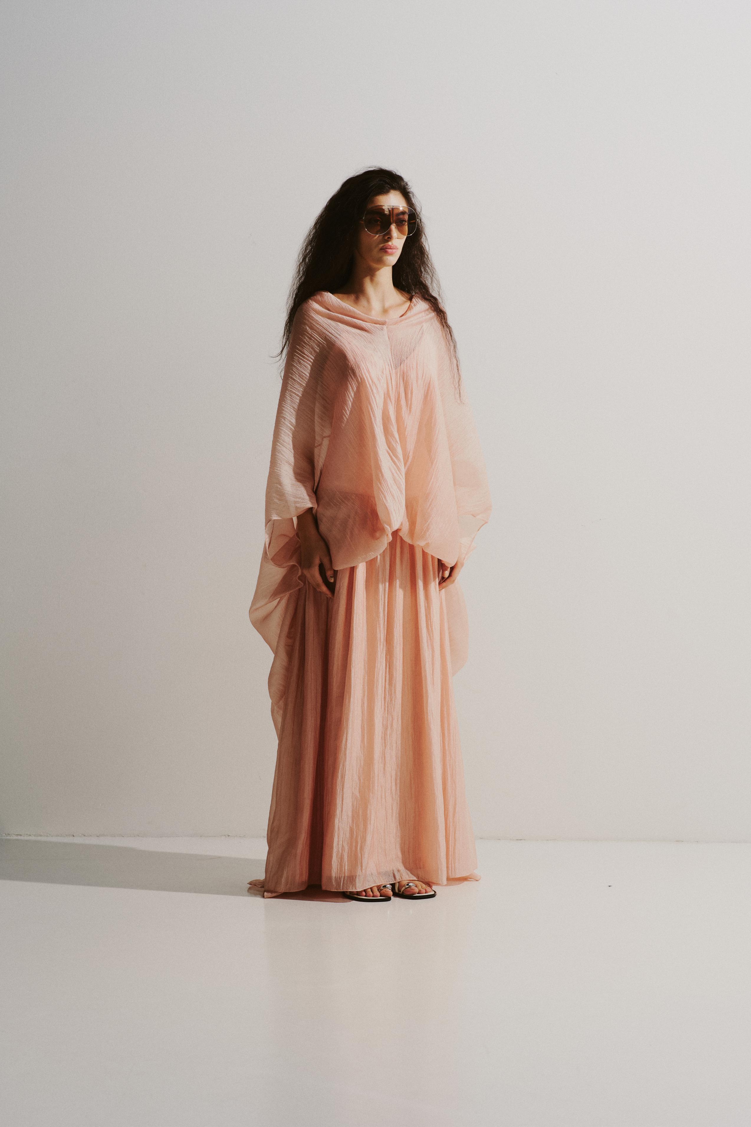 Soft Drape V-Back Dress