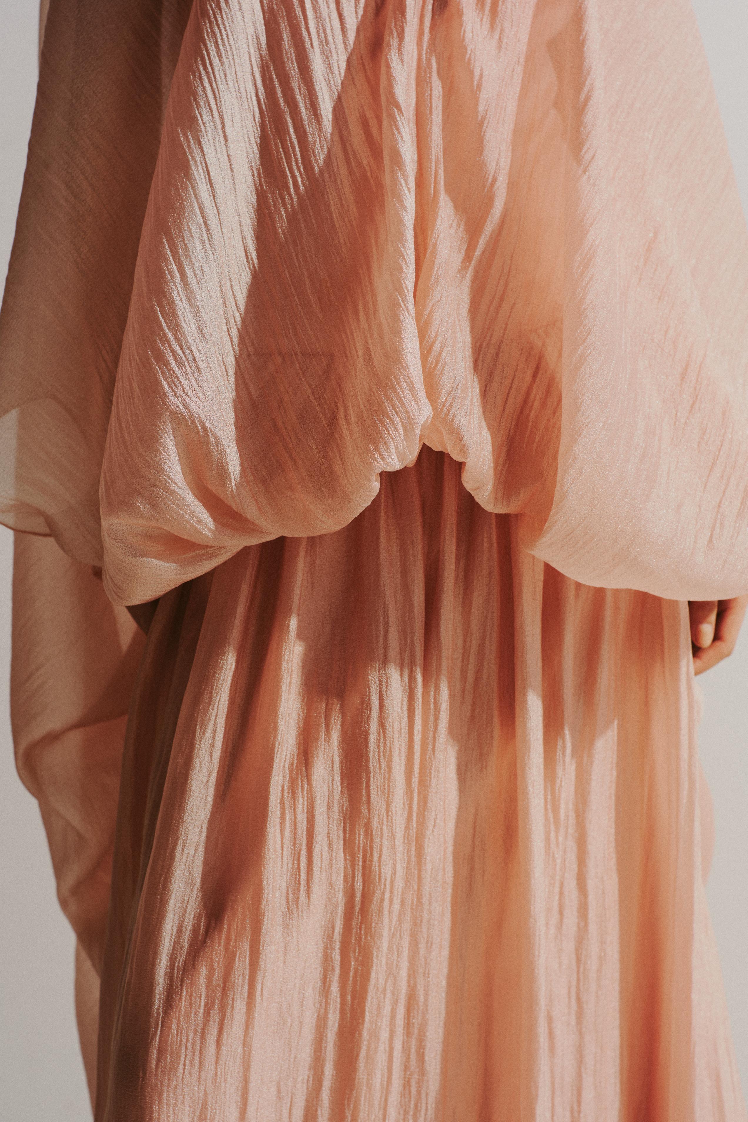 Soft Drape V-Back Dress
