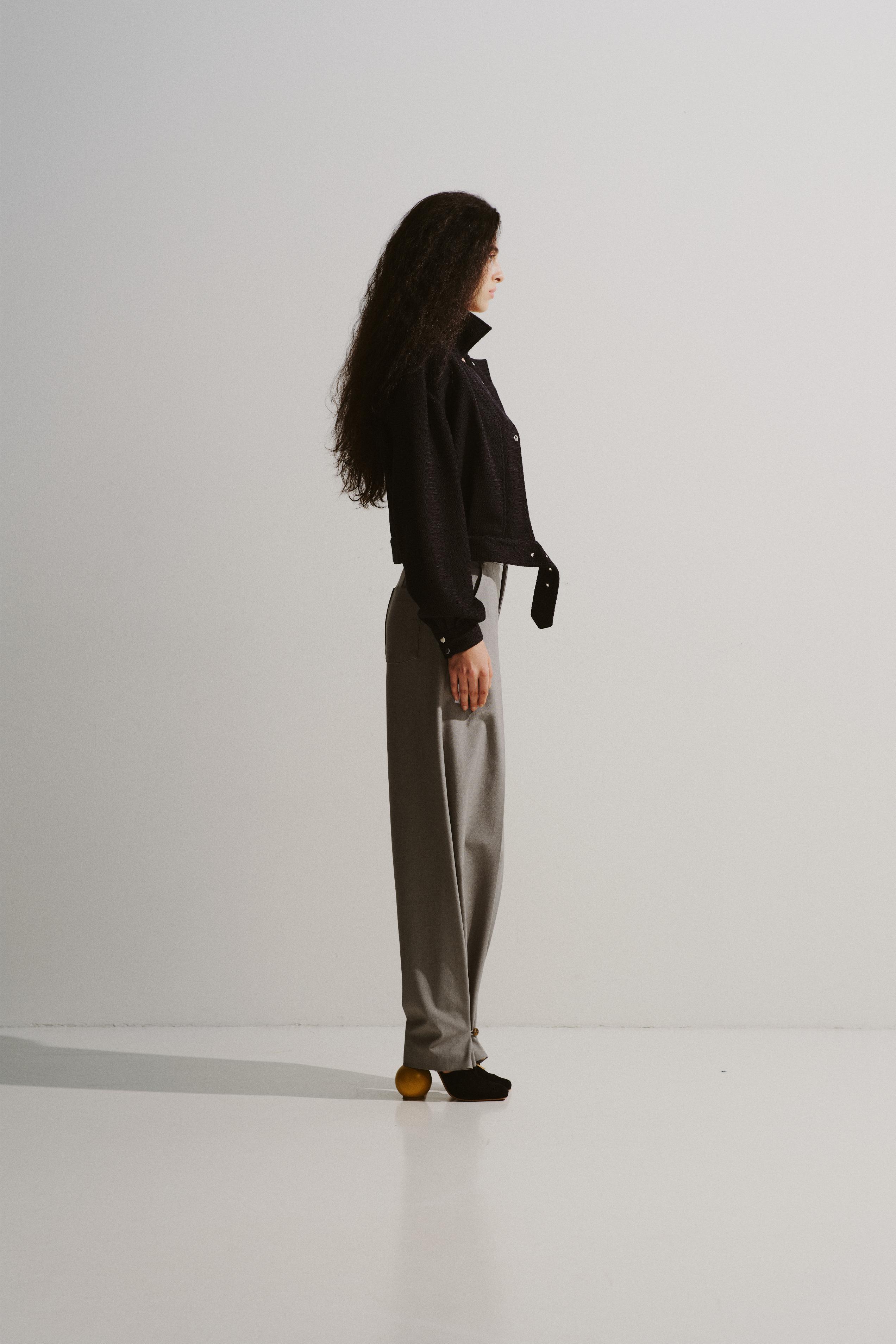 Tailored Pleat Detail Tapered Pants