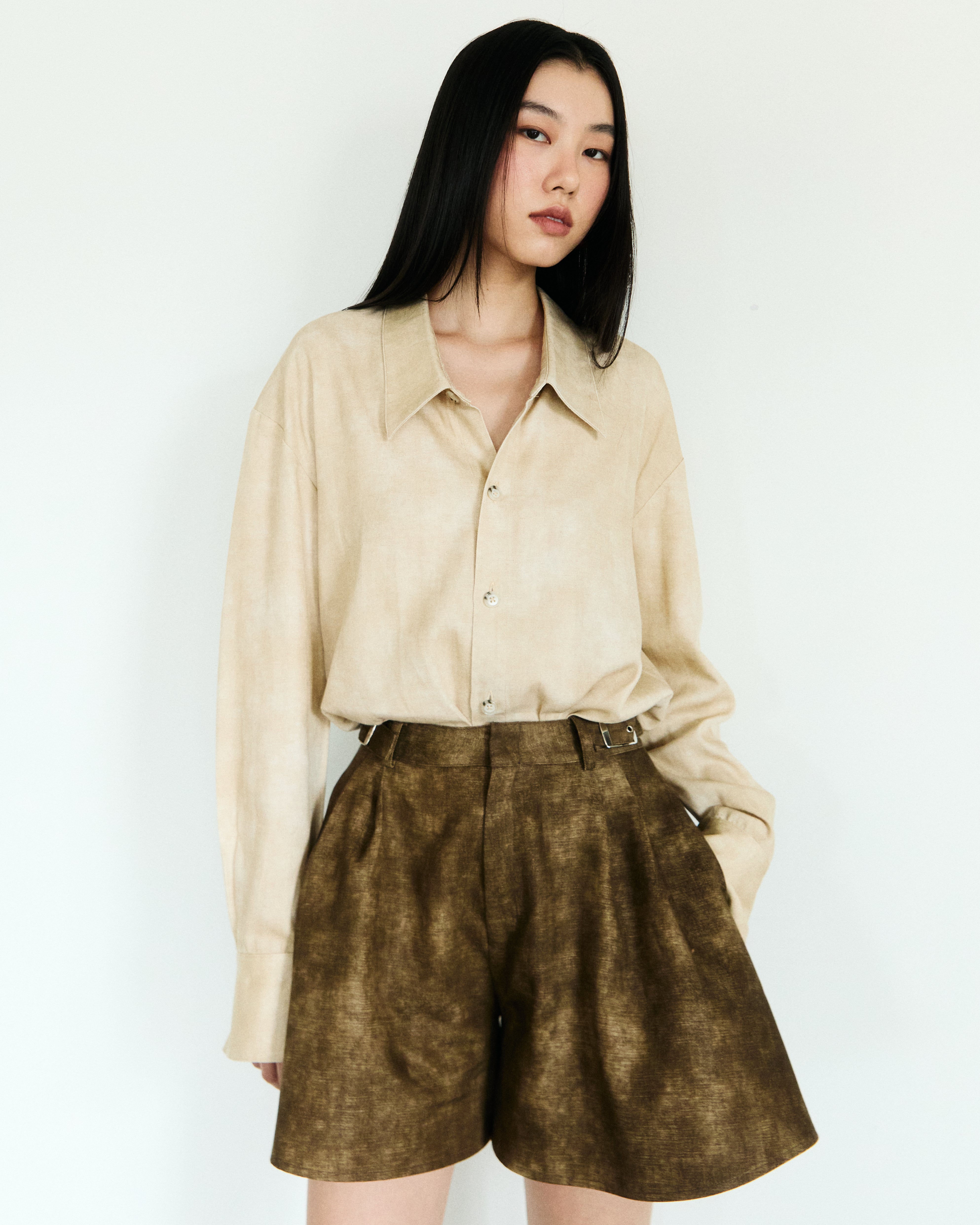 Linen Poppy Shorts