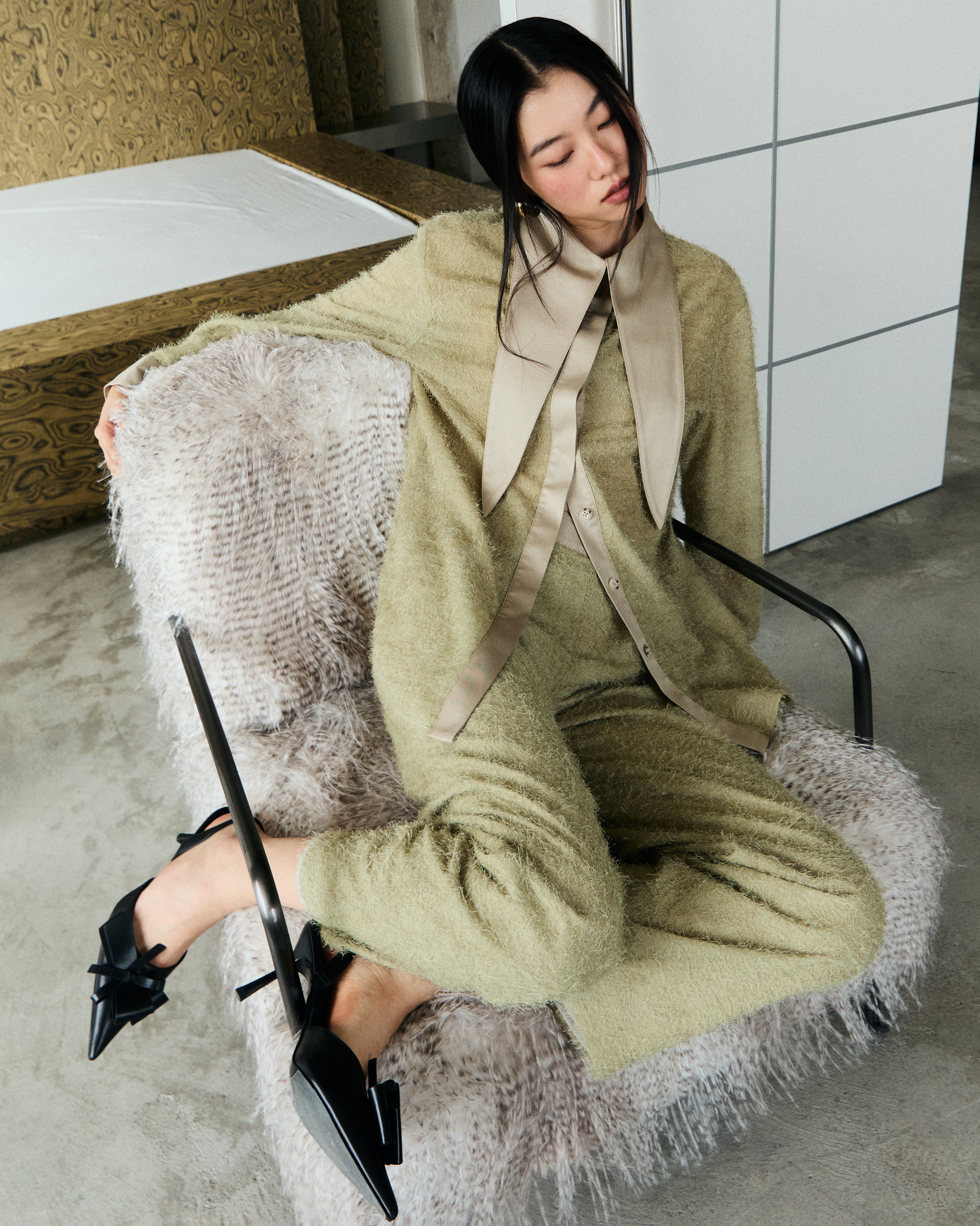 Grass Softness Fur Pants